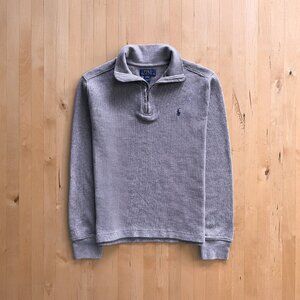 Polo Ralph Lauren Waffle-Knit Quarter-Zip Pullover Boy's Large